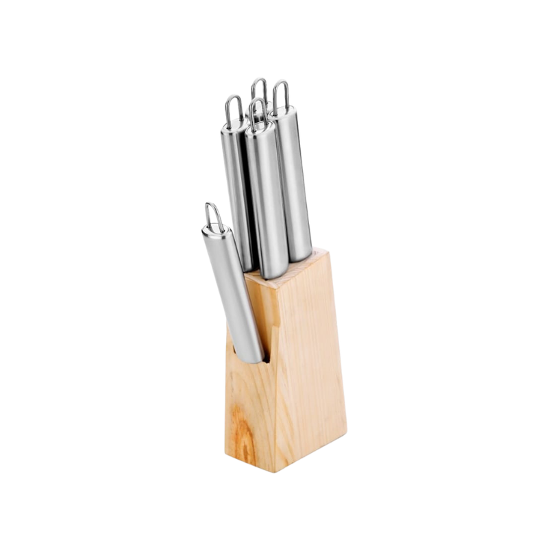 Knife/Peeler Set (Wooden Stand)
