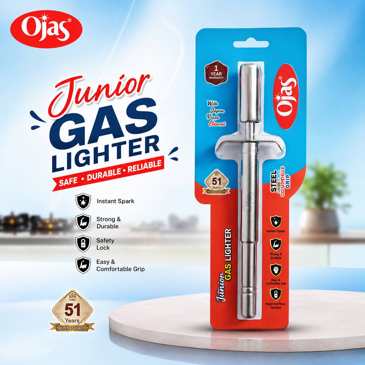 Slim Junior (Draw) Gas Lighter