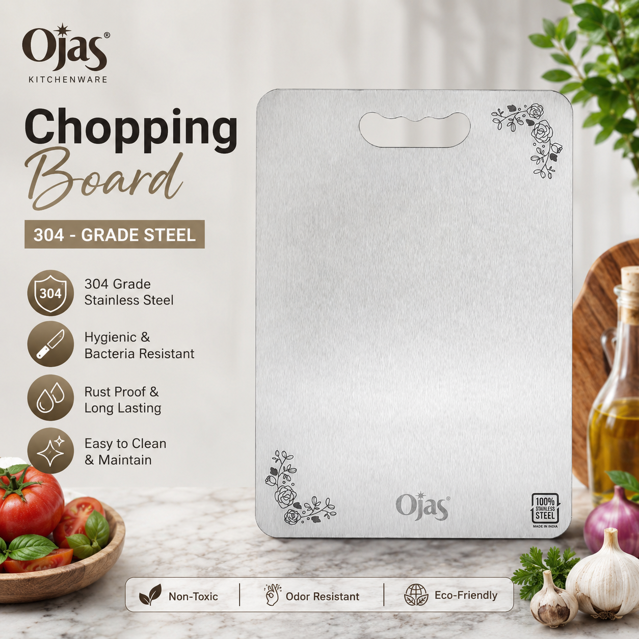 SS Chopping Board 10 x 14 (1.5 mm  304 grade)