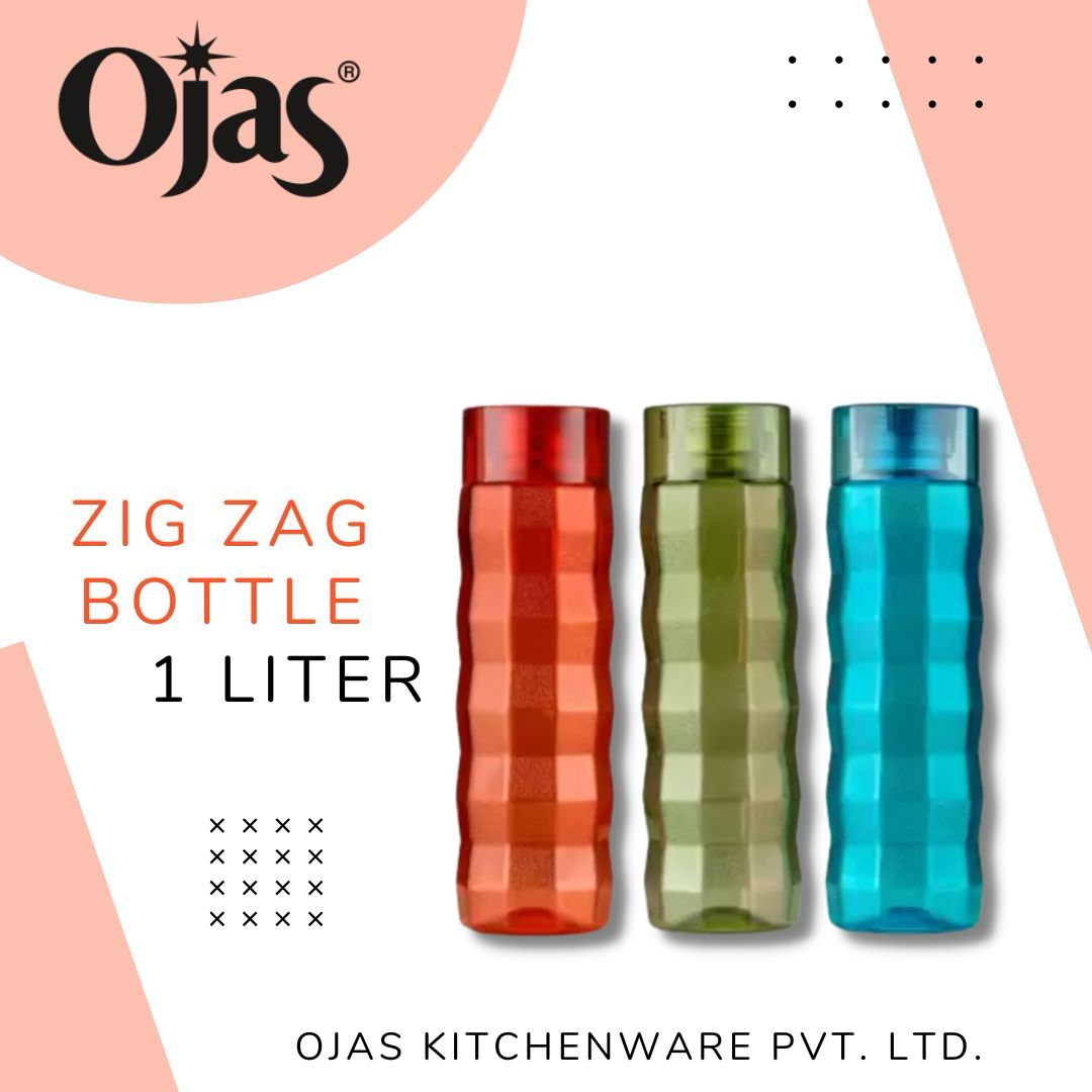 Zig Zag Heavy Fridge Bottle (3 Pcs Set) 1000 Ml