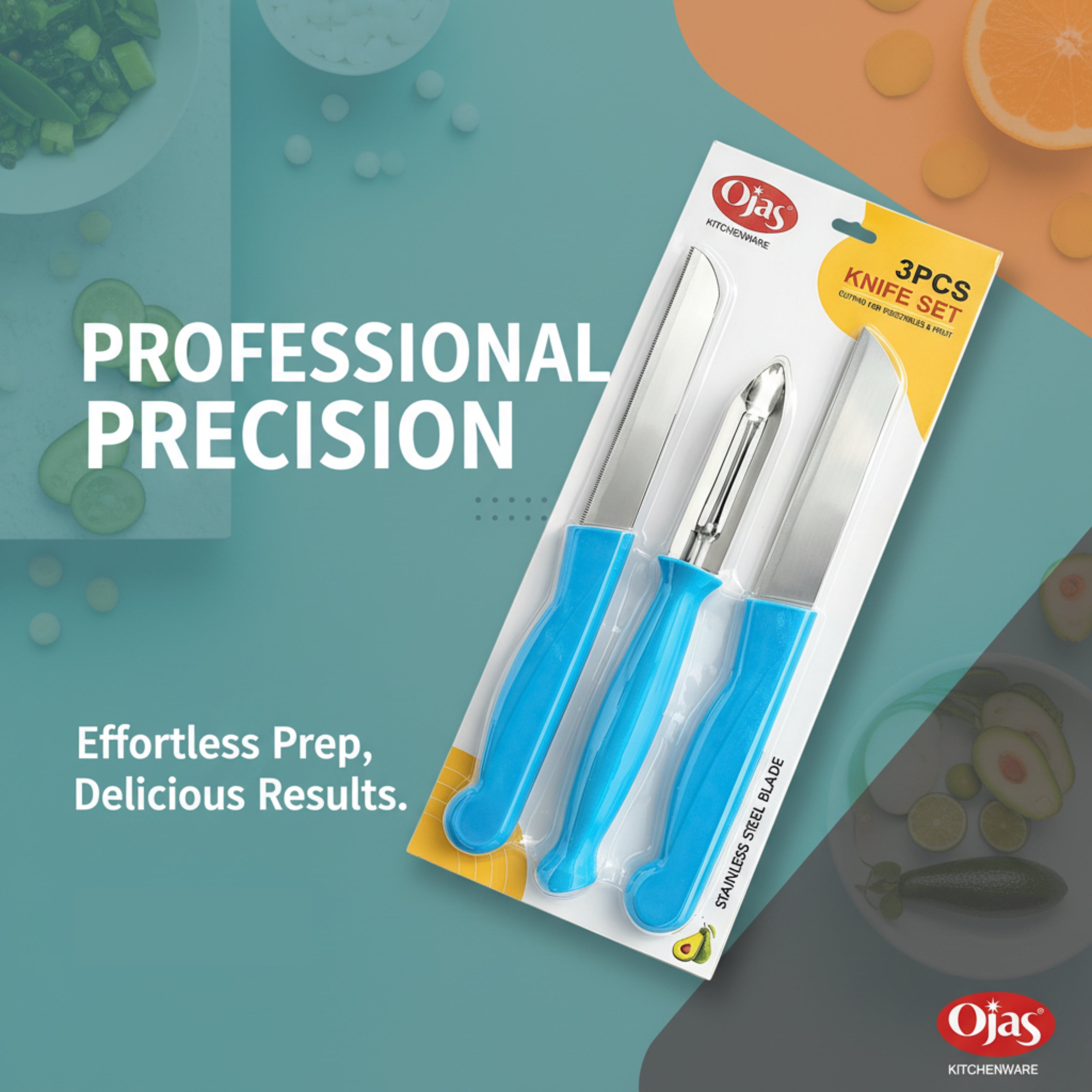 3 Pcs Knife/Peeler Set(Economy)