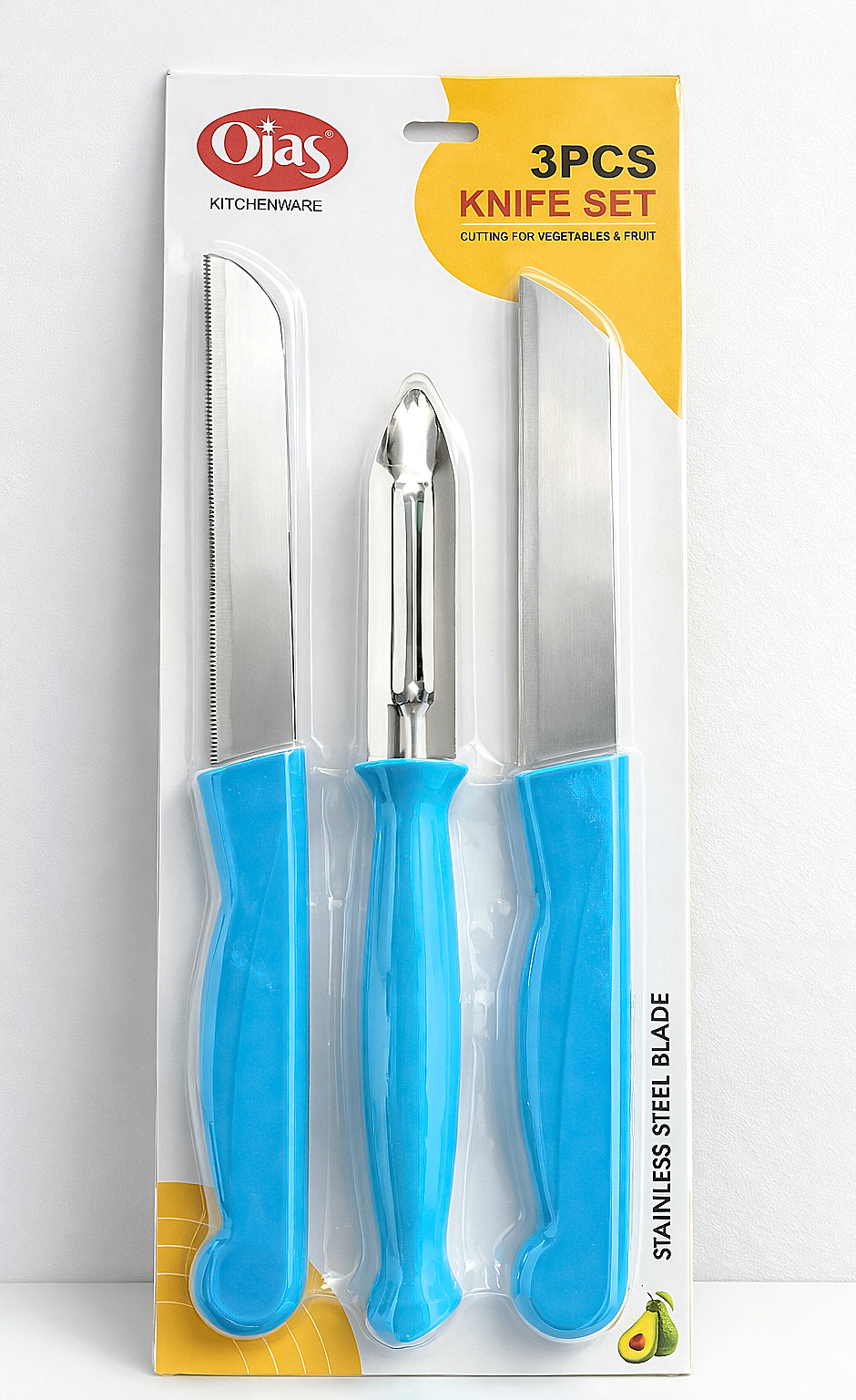 3 Pcs Knife/Peeler Set(Economy)