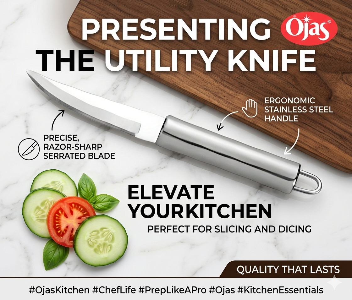 Knife 8" Plain Blade SS Handle