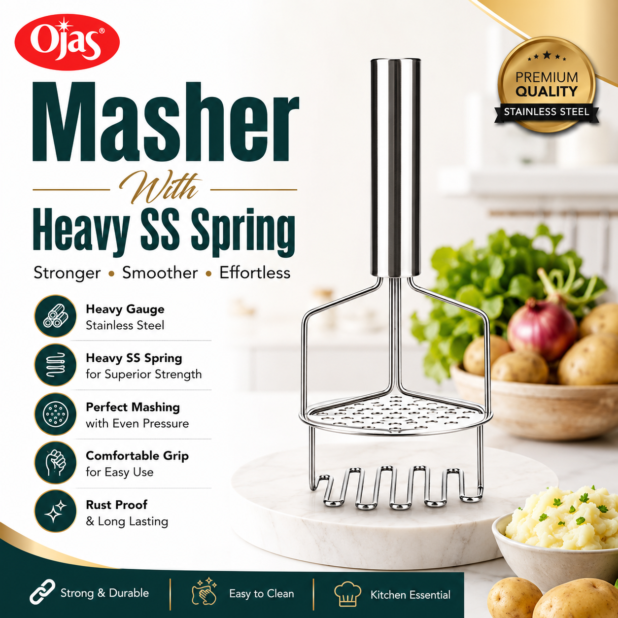 Masher (With Heavy SS Spring)