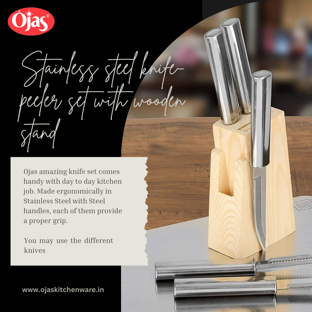 Knife/Peeler Set (Wooden Stand)