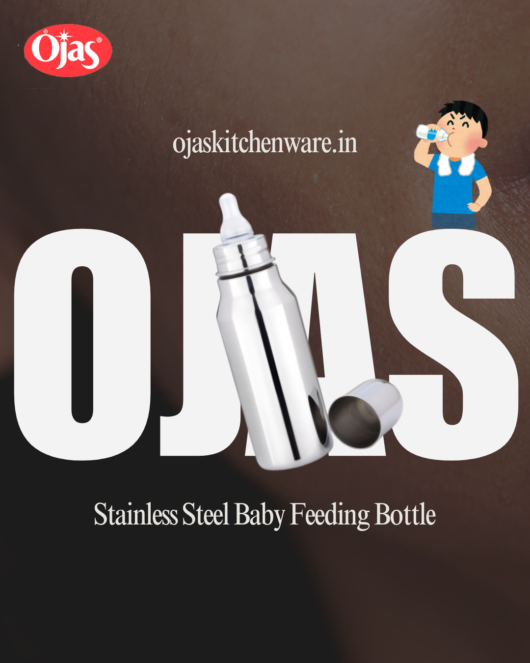 SS Feeding Bottle 300 ML (304-Grade)