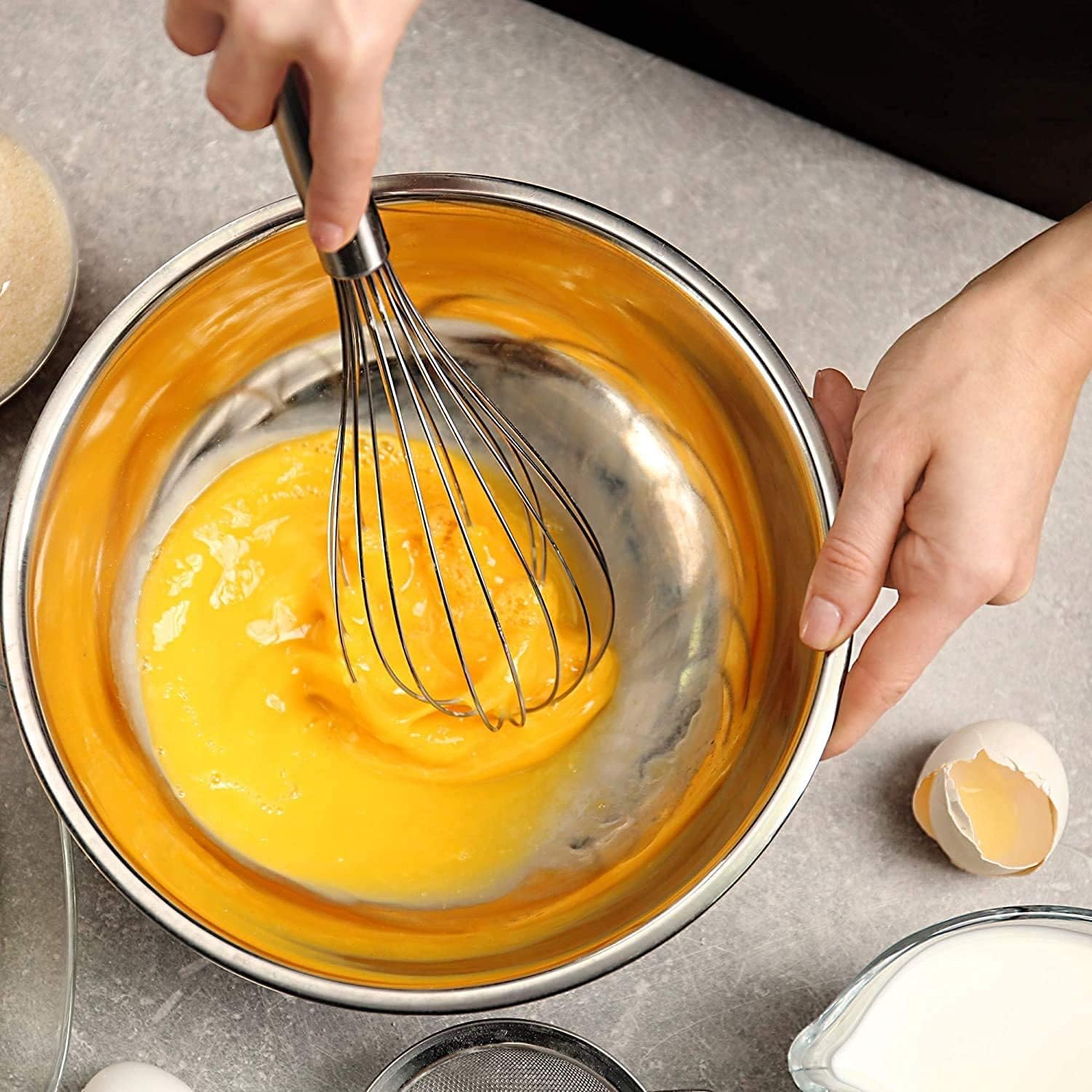 Steel Handle Whisk (Size-1)